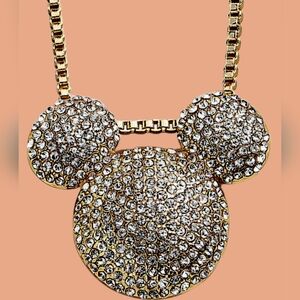 NEW Disney 3D pendant of Mickey's Mouse Pavé Bubble Necklace Officially Licensed